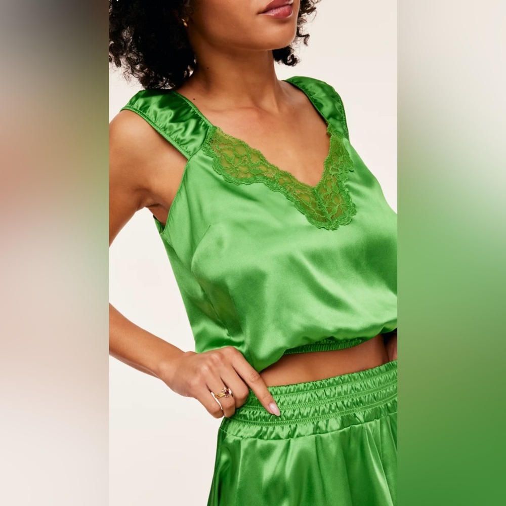 Satin Lace Pajama Set